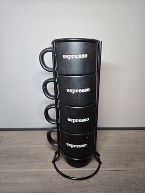 Signatures Housewares Inc. Coffee Break Stacked Expresso Stoneware Cups